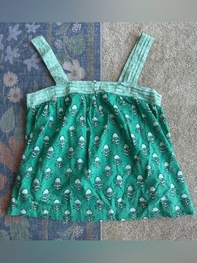 johnnie-O Green Floral Print Summer Top